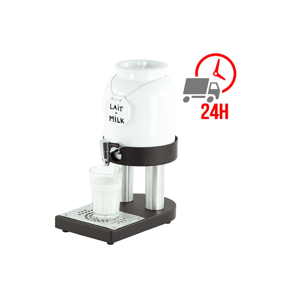 Distributeur de lait froid en porcelaine 4L