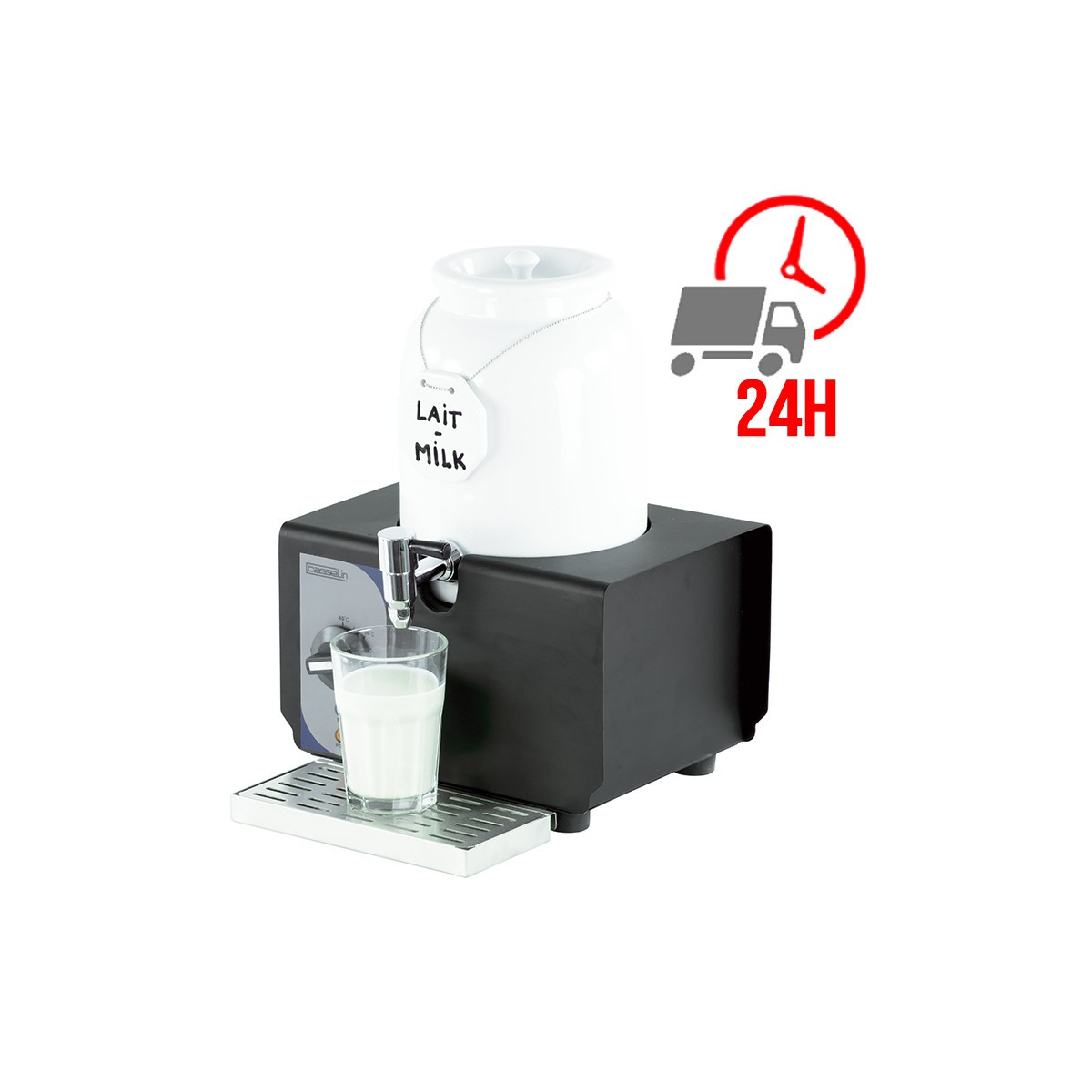 Distributeur de lait chaud en porcelaine 4L