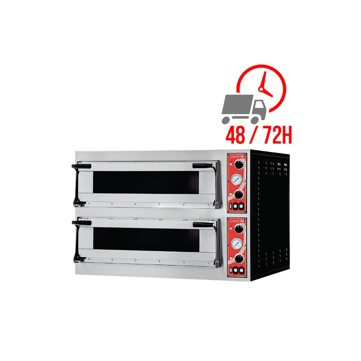 Four à pizza électrique 4 + 4 x 35 cm - 12kW - 400V / GASTRO M