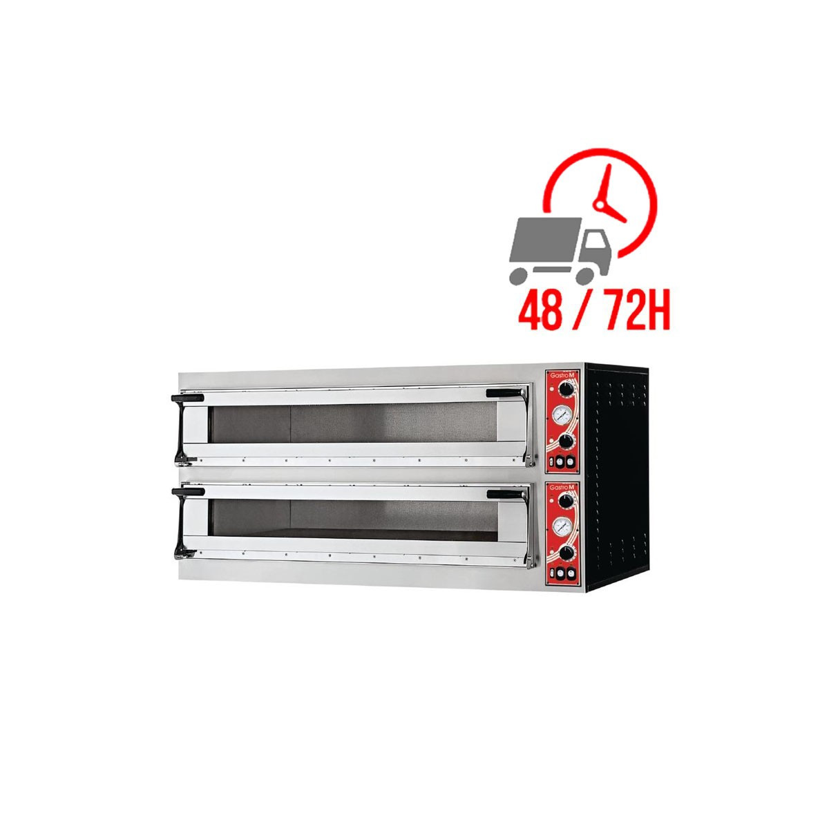 Four à pizza électrique 6 + 6 x 35 cm (largeur) - 18kW - 400V / GASTRO M