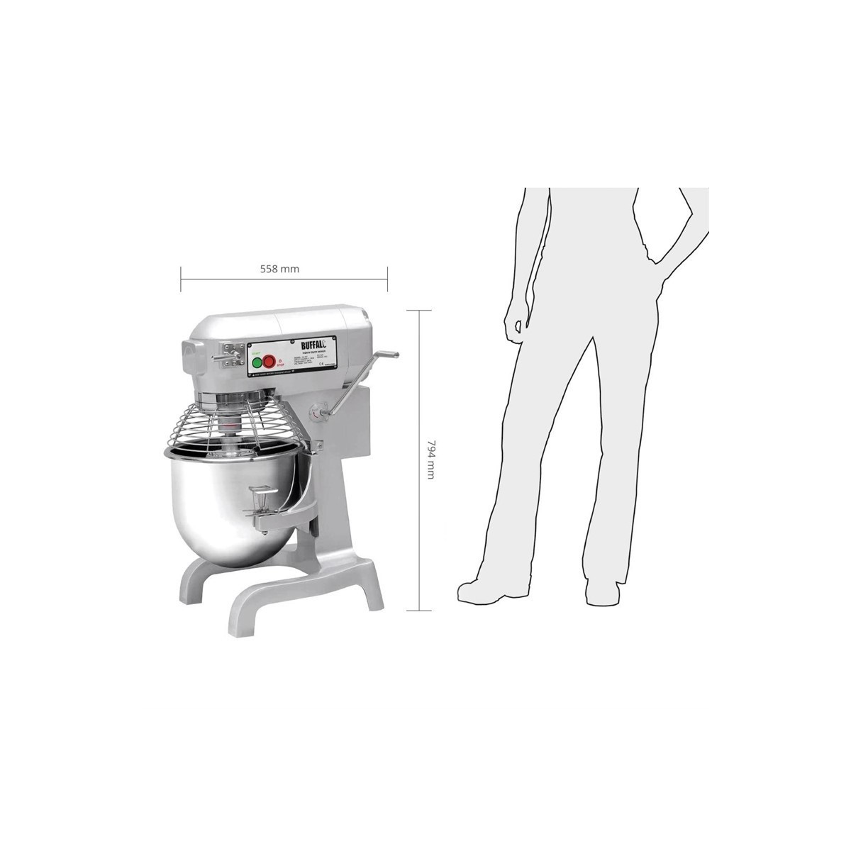 Batteur planétaire 20 Litres (3 vitesses) - 230V / BUFFALO