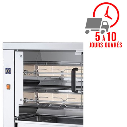 Vitre pour rôtissoire EKO - 2 broches / FECA