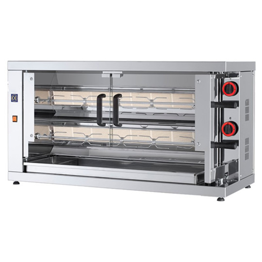Rôtissoire 2 broches - 10/12 Poulets - Gaz propane / FECA