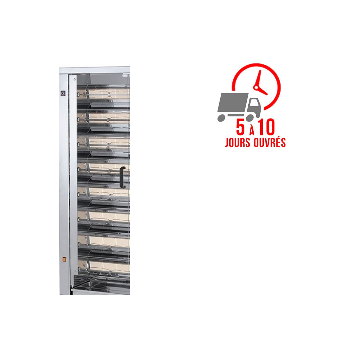 Vitre pour rôtissoire EKO - 8 broches / FECA
