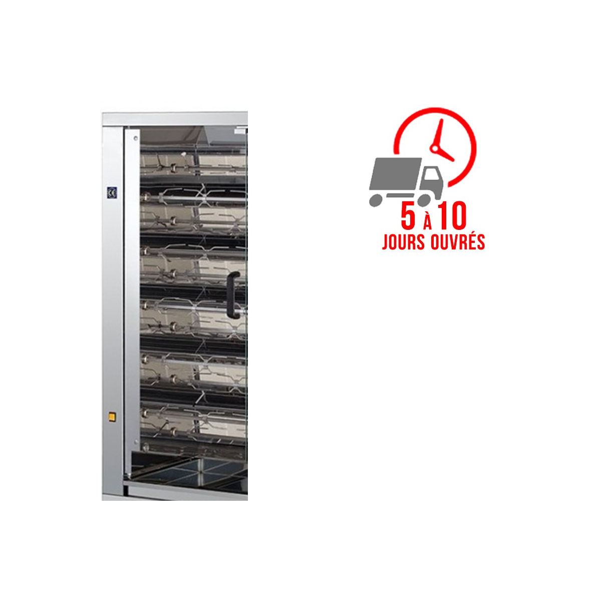 Vitre pour rôtissoire EKO - 11 broches / FECA