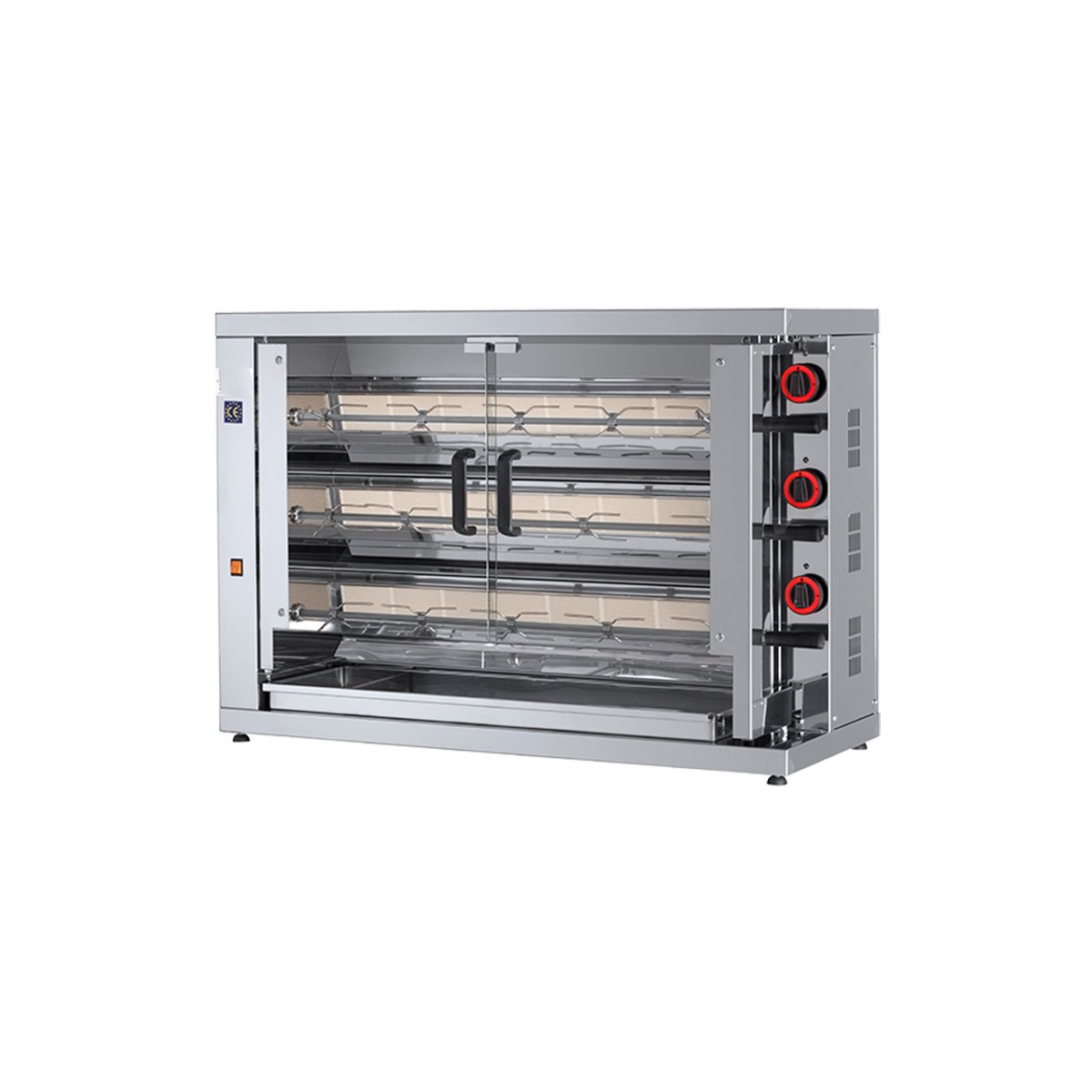Rôtissoire 3 broches - 15/18 Poulets - Gaz butane / FECA