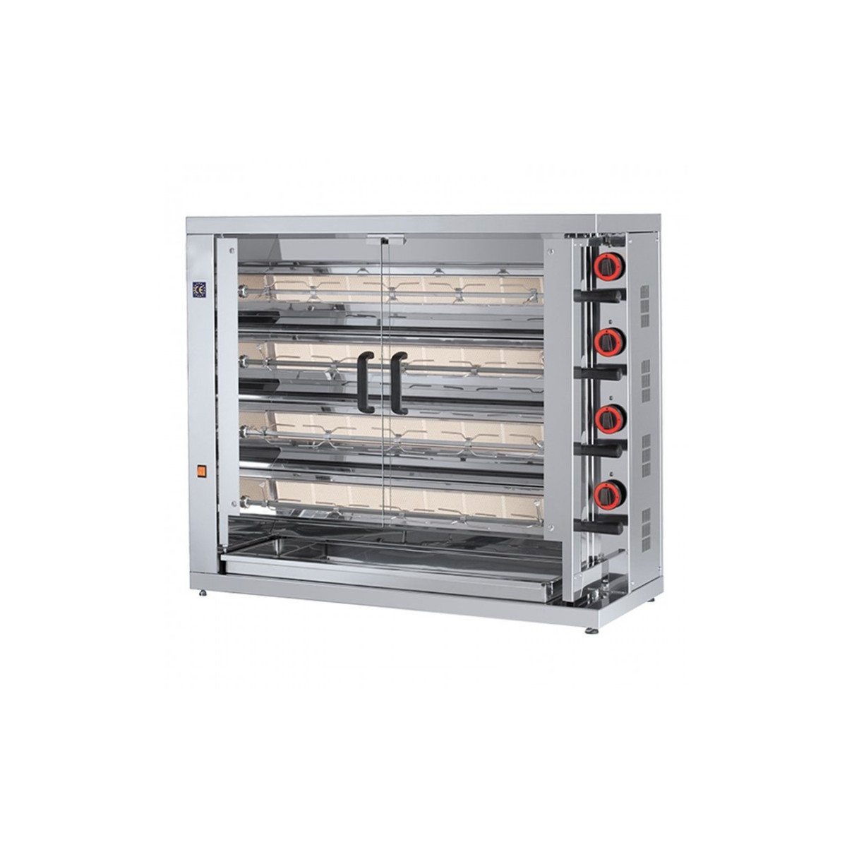 Rôtissoire 4 broches - 20/24 Poulets - Gaz butane / FECA