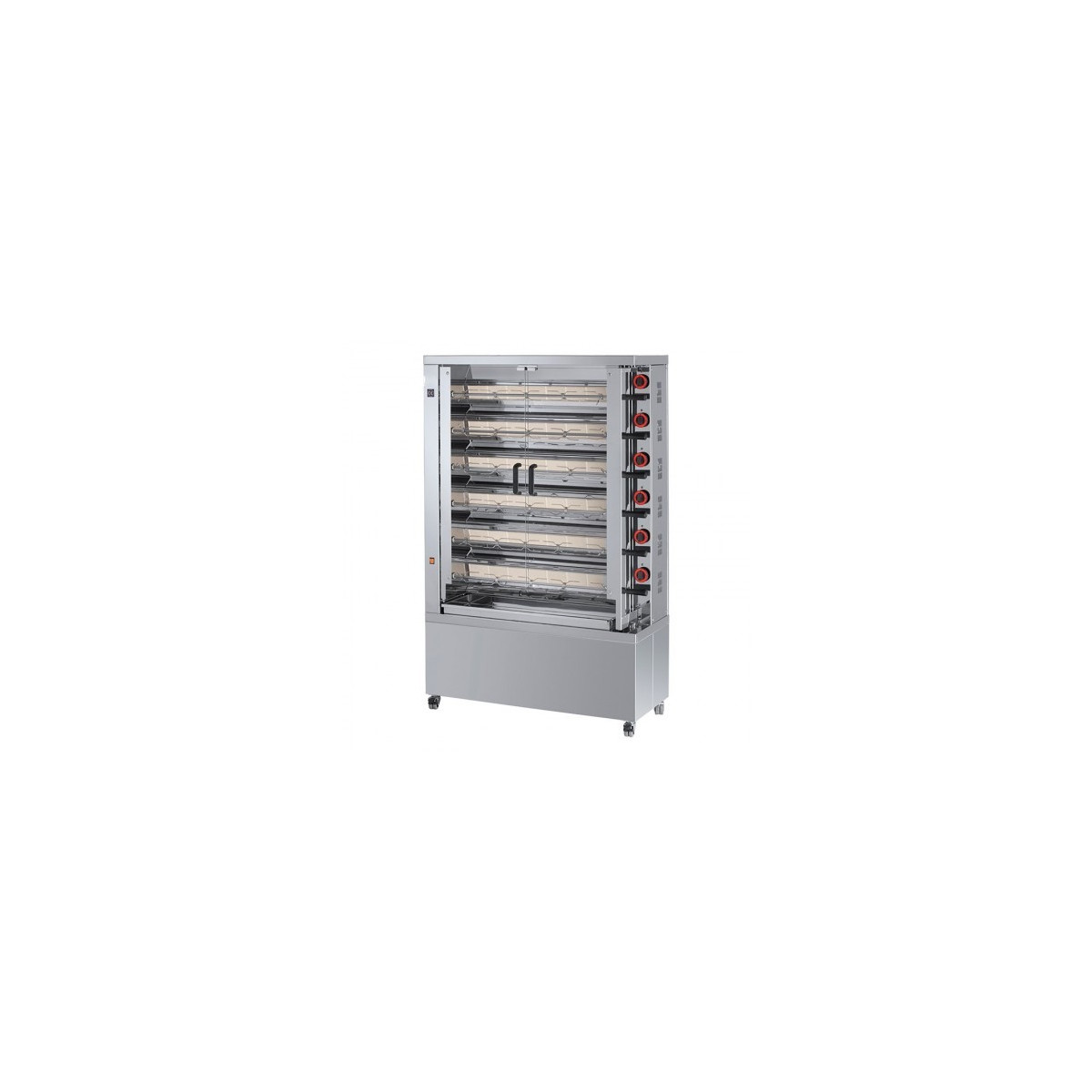 Rôtissoire 6 broches - 30/36 Poulets - Gaz butane / FECA