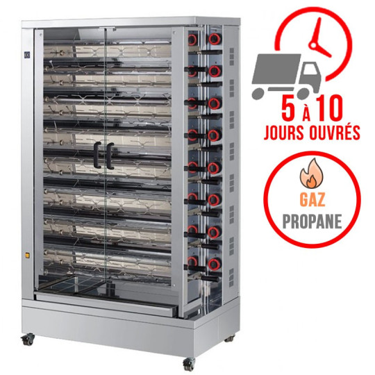 Rôtissoire 15 broches - 75/90 Poulets - Gaz propane / FECA