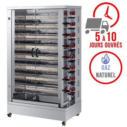 Rôtissoire 15 broches - 75/90 Poulets - Gaz naturel / FECA