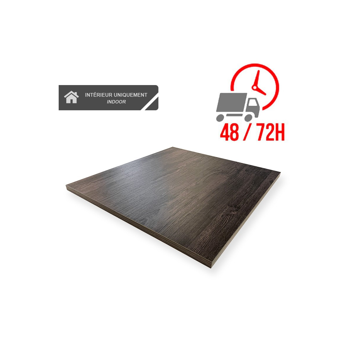 Plateau de table 70x70 cm - Volcanique / GOLDINOX