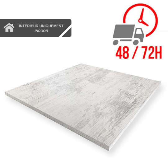 Plateau de table 70x70 cm - Blanc Antique / GOLDINOX