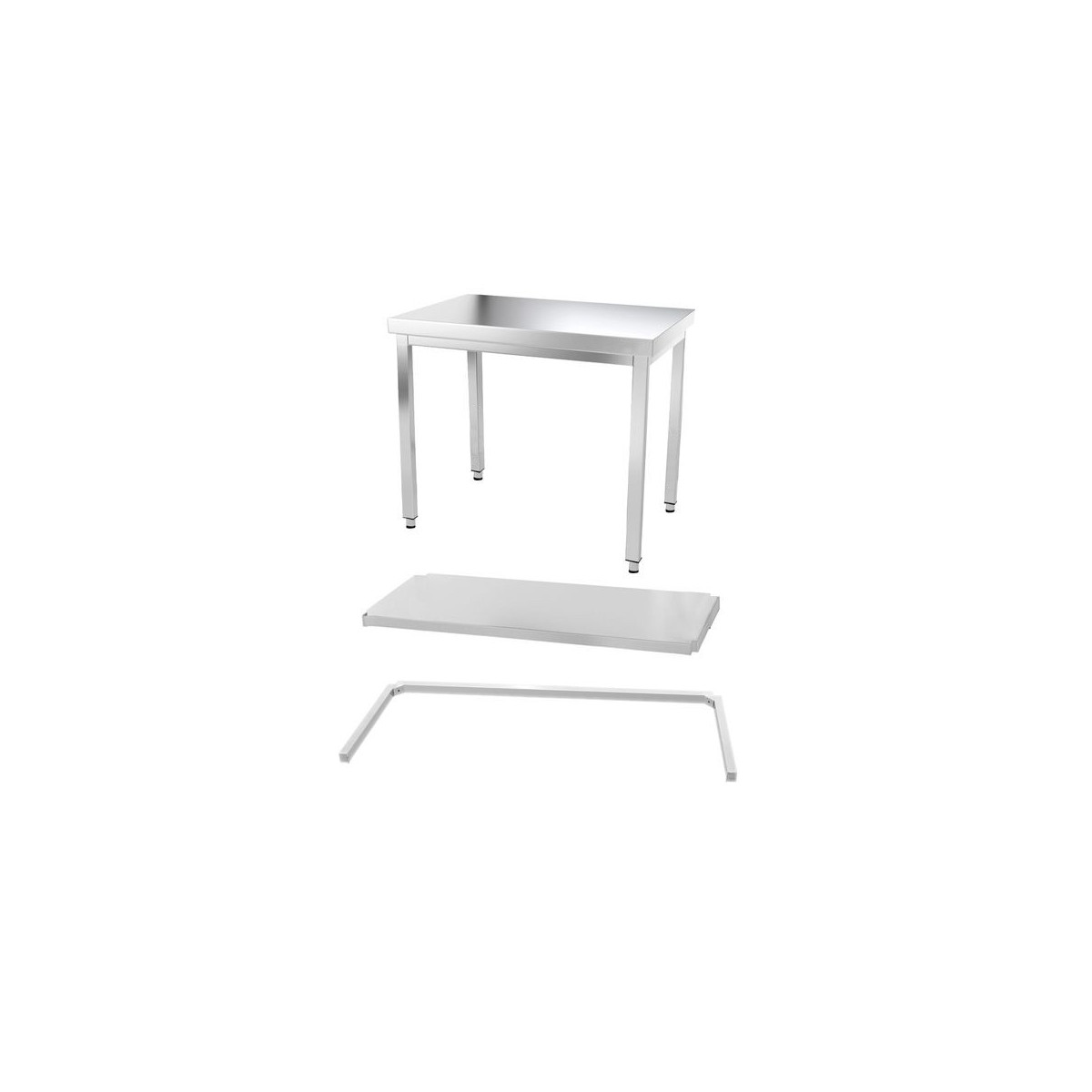Table inox 1000 x 600 mm avec renfort PREMIUM / GOLDINOX