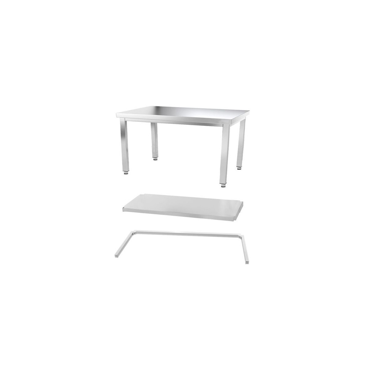 Table inox 1400 x 600 mm avec renfort PREMIUM / GOLDINOX