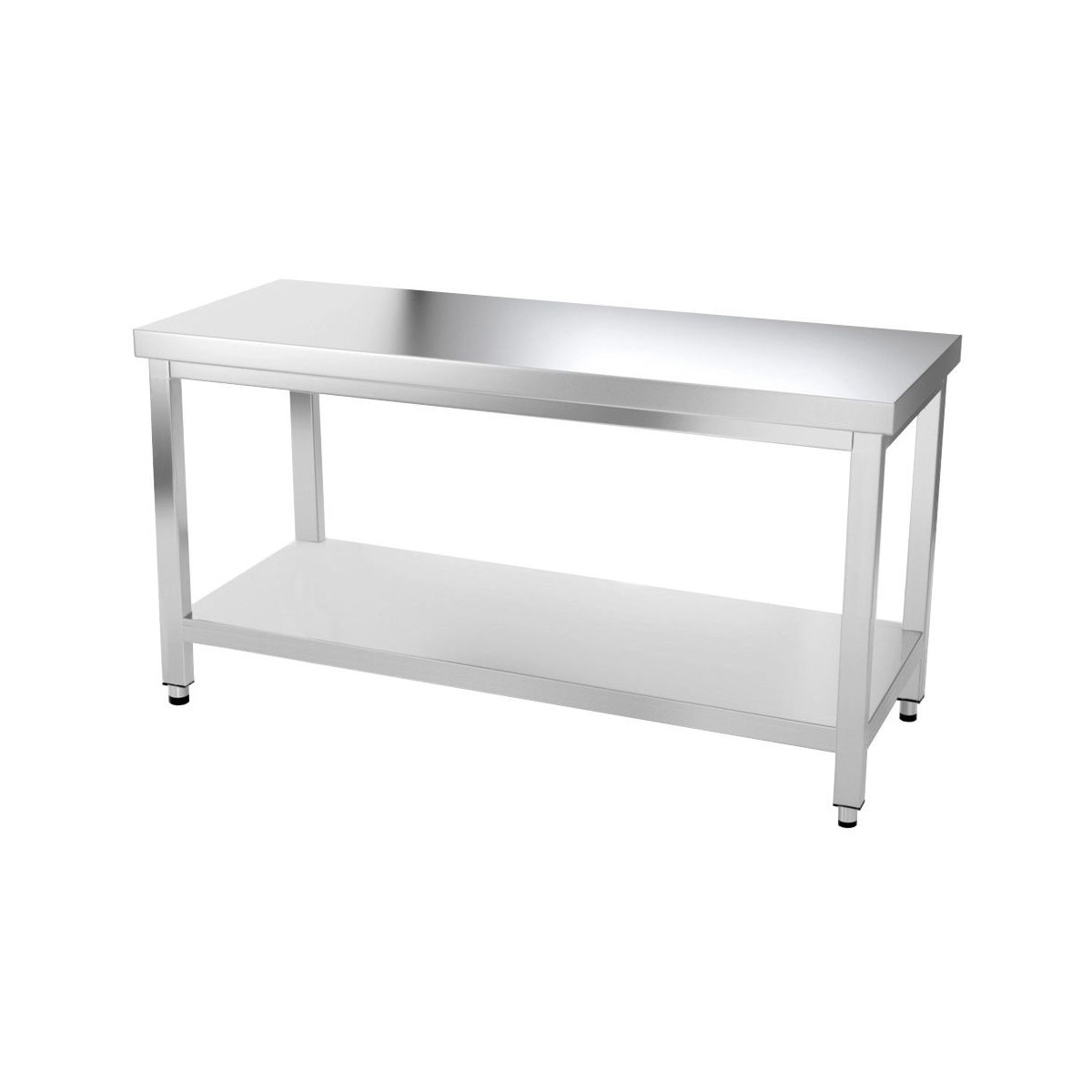 Table inox 1400 x 600 mm avec renfort PREMIUM / GOLDINOX