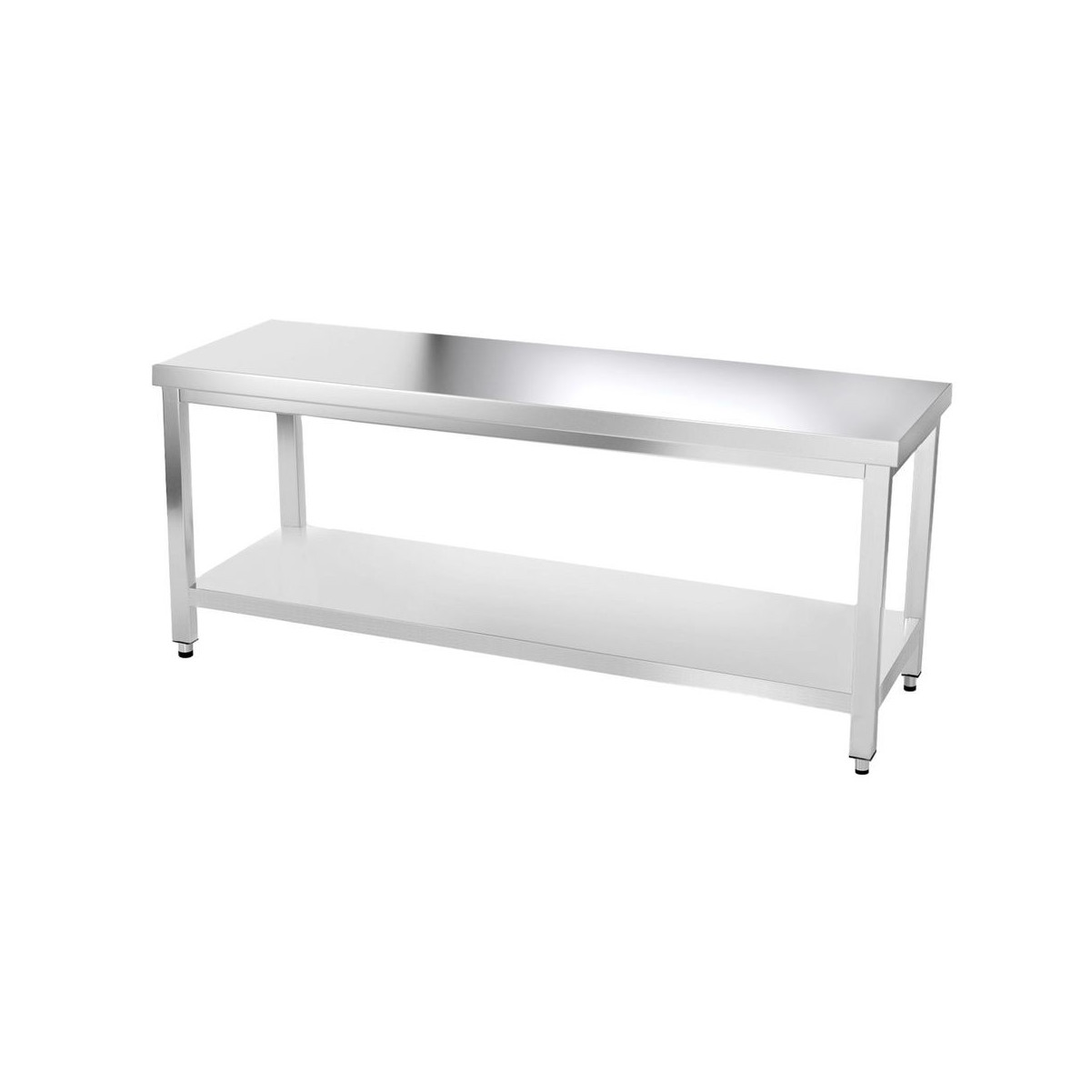 Table inox 2000 x 600 mm avec renfort PREMIUM / GOLDINOX