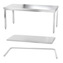 Table inox 2000 x 600 mm avec renfort PREMIUM / GOLDINOX