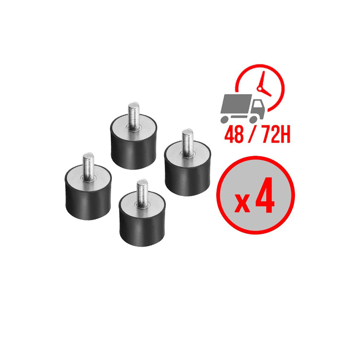 Plot anti-vibratile M8 (lot de 4) / GOLDINOX