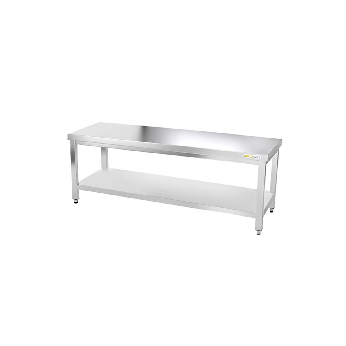 Table inox soubassement 2000 x 600 mm / GOLDINOX