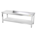 Table inox soubassement 2000 x 600 mm / GOLDINOX