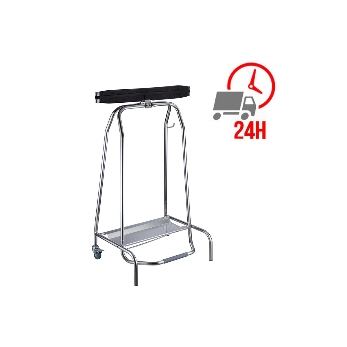 Poubelle ciseau inox avec pédale - 110L / GOLDINOX