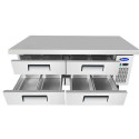 Soubassement réfrigérée 4 Tiroirs / 8 bacs GN1/1