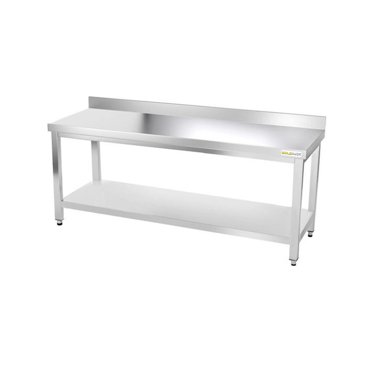 Table inox 1800 x 600 mm adossée PREMIUM / GOLDINOX