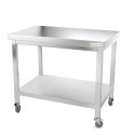Table inox 1000 x 600 mm sur roulettes PREMIUM / GOLDINOX