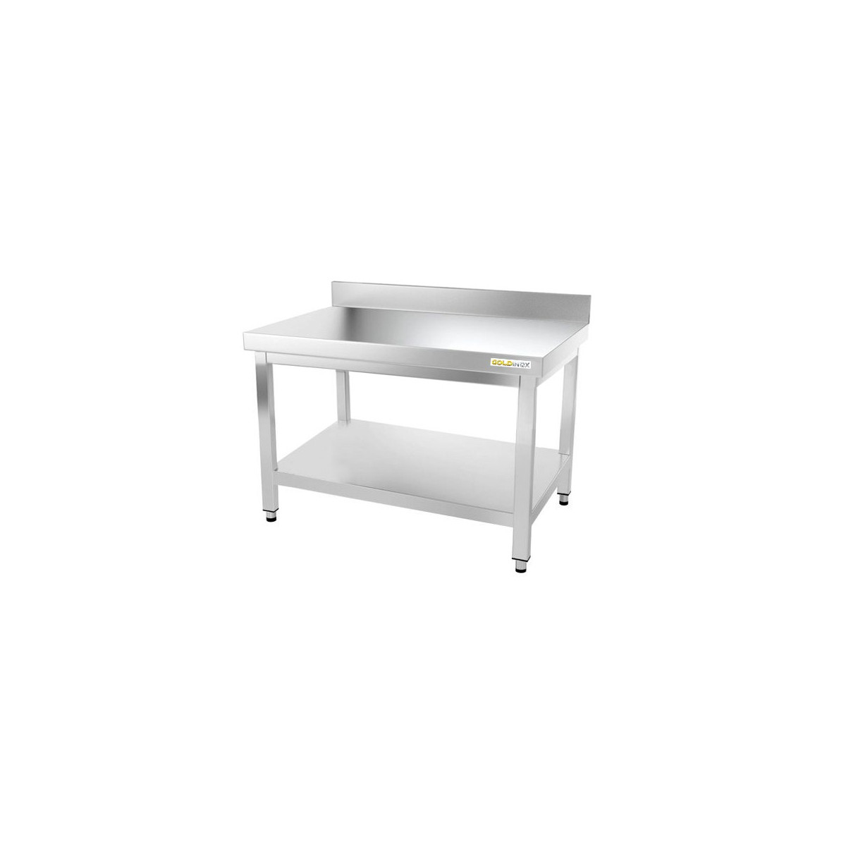 Table inox soubassement 1000 x 800 mm adossée / GOLDINOX 