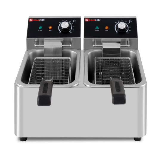 Friteuse électrique 2 x 4 Litres à poser - 5 kW / GOLDINOX