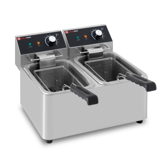 Friteuse électrique 2 x 4 Litres à poser - 5 kW / GOLDINOX