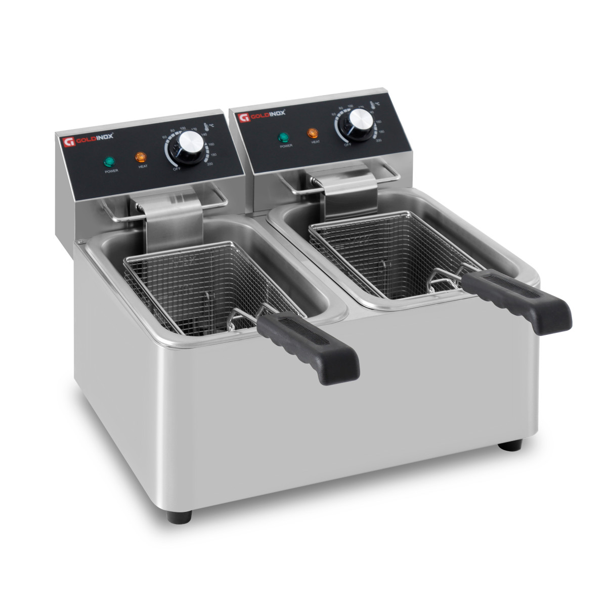 Friteuse électrique 2 x 4 Litres à poser - 5 kW / GOLDINOX
