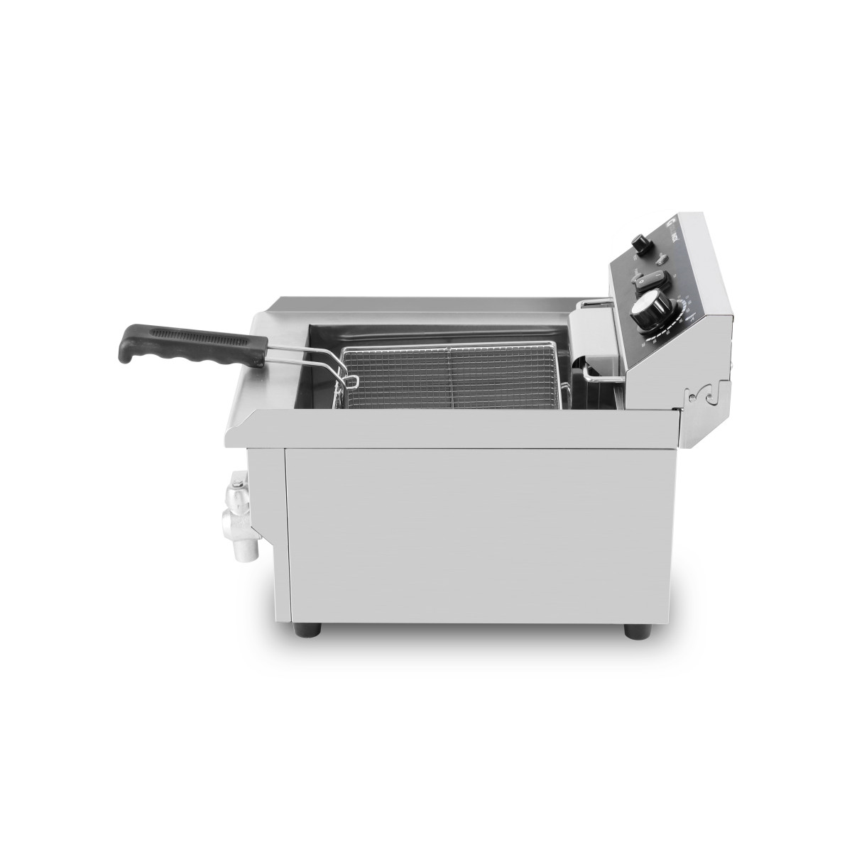 Friteuse électrique 10 Litres avec robinet de vidange à poser - 3 kW / GOLDINOX