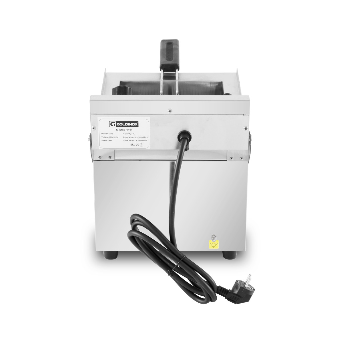Friteuse électrique 10 Litres avec robinet de vidange à poser - 3 kW / GOLDINOX