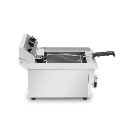 Friteuse électrique 10 Litres avec robinet de vidange à poser - 3 kW / GOLDINOX Friteuse électrique 10 Litres avec robinet de vidange à poser - 3 kW / GOLDINOX