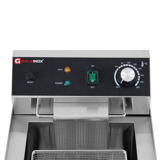 Friteuse électrique 13 Litres avec robinet de vidange à poser - 3,25 kW / GOLDINOX