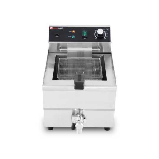 Friteuse électrique 13 Litres avec robinet de vidange à poser - 3,25 kW / GOLDINOX