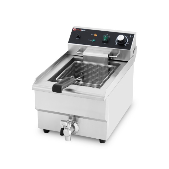 Friteuse électrique 13 Litres avec robinet de vidange à poser - 3,25 kW / GOLDINOX