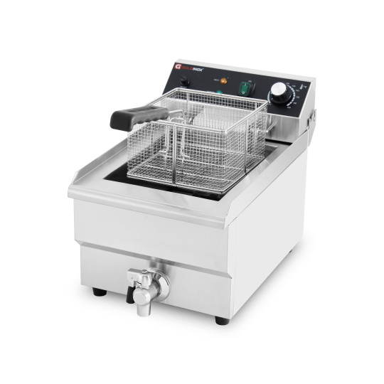 Friteuse électrique 13 Litres avec robinet de vidange à poser - 3,25 kW / GOLDINOX