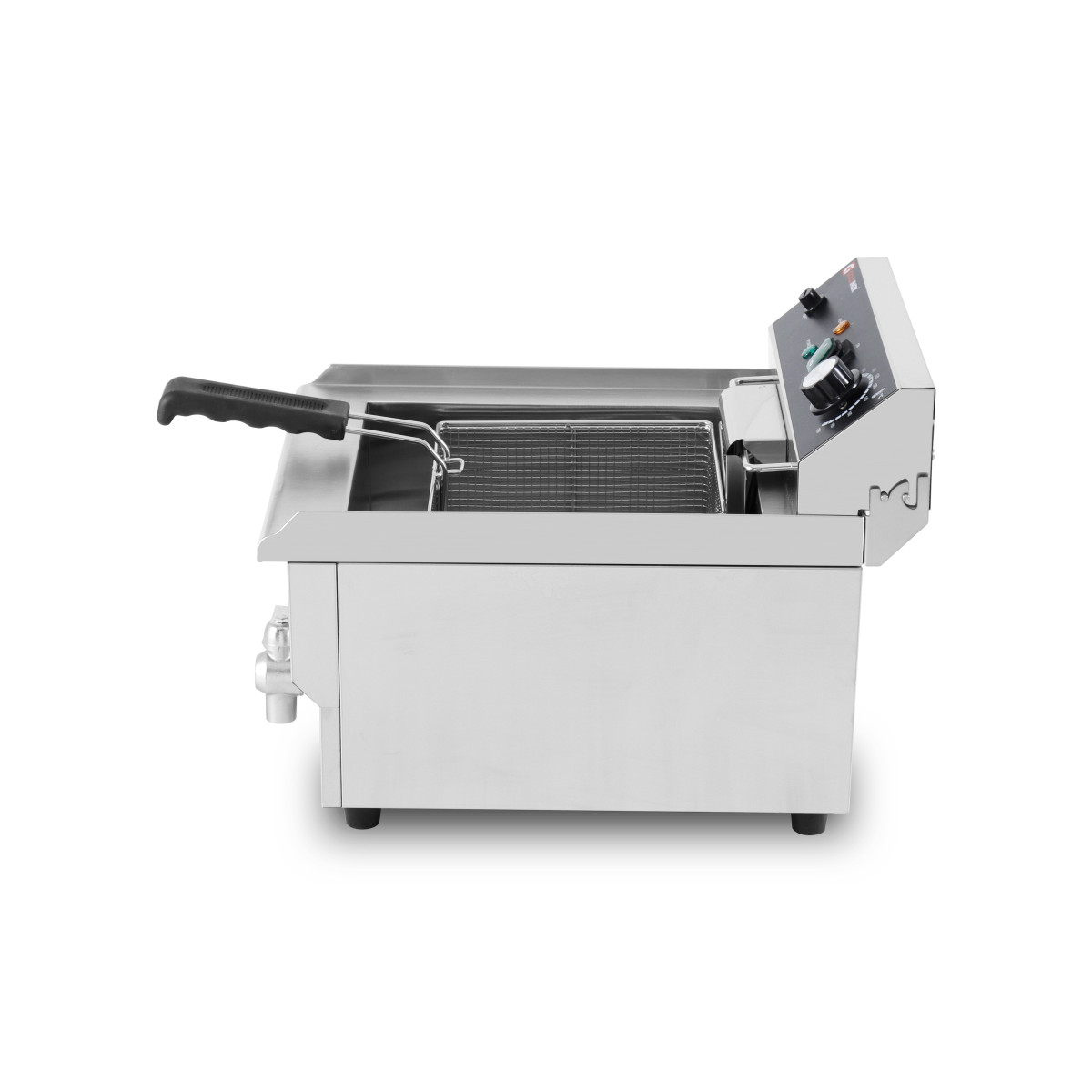 Friteuse électrique 13 Litres avec robinet de vidange à poser - 3,25 kW / GOLDINOX