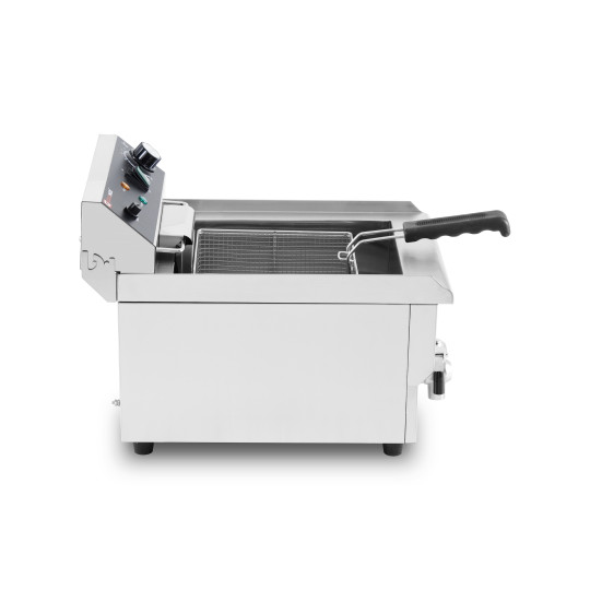 Friteuse électrique 13 Litres avec robinet de vidange à poser - 3,25 kW / GOLDINOX