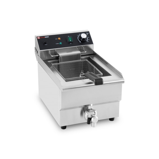 Friteuse électrique 13 Litres avec robinet de vidange à poser - 3,25 kW / GOLDINOX