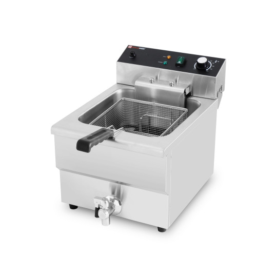Friteuse électrique 16 Litres avec robinet de vidange à poser - 5 kW (400V) / GOLDINOX
