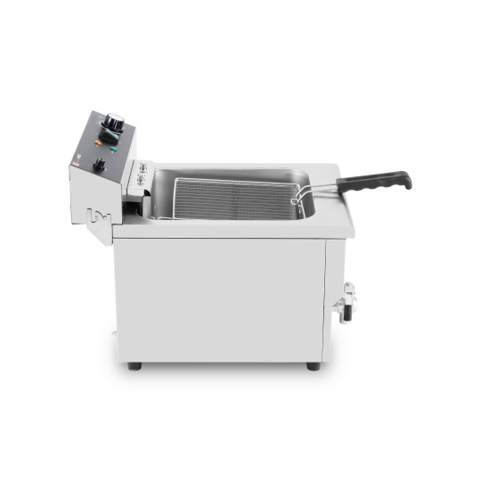 Friteuse électrique 16 Litres avec robinet de vidange à poser - 5 kW (400V) / GOLDINOX