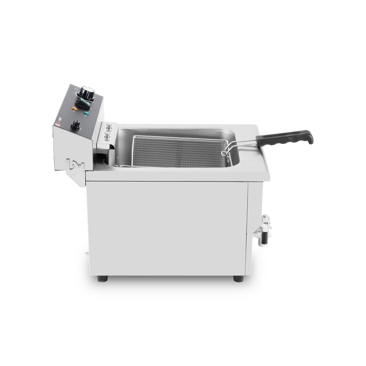 Friteuse électrique 16 Litres avec robinet de vidange à poser - 5 kW (400V) / GOLDINOX