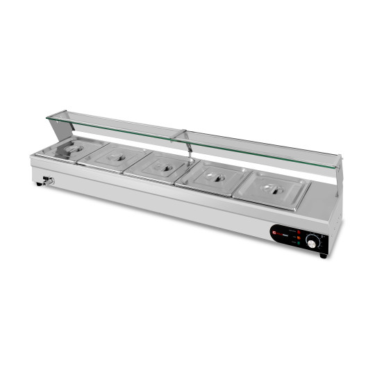 Bain marie avec robinet de vidange professionnel - 3 x GN1/2 - GOLDINOX