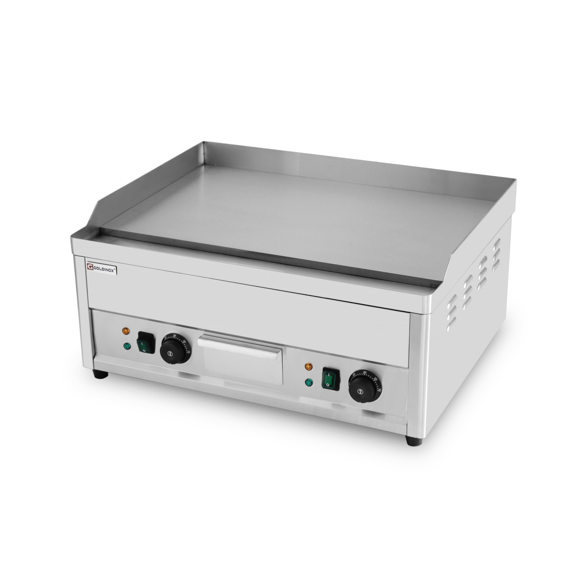 Plaque de cuisson en acier lisse électrique professionnelle 660 mm - GOLDINOX