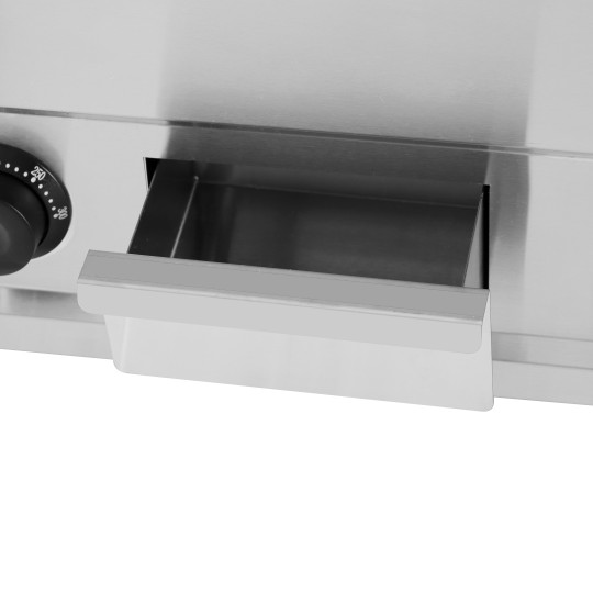 Plaque de cuisson en acier lisse électrique professionnelle 660 mm - GOLDINOX
