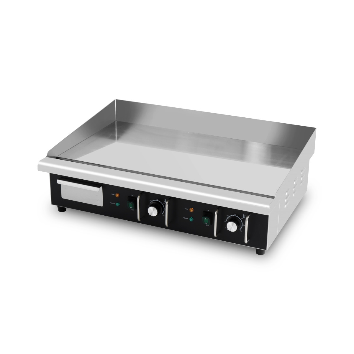 Plaque de cuisson en chrome lisse électrique professionnelle 730 mm - 400V - GOLDINOX