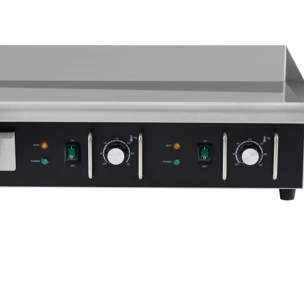 Plaque de cuisson en chrome lisse électrique professionnelle 730 mm - 400V - GOLDINOX